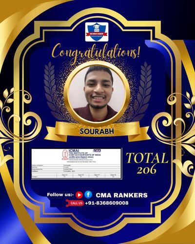 CMA Rankers student result Dec 2025 - Student 16