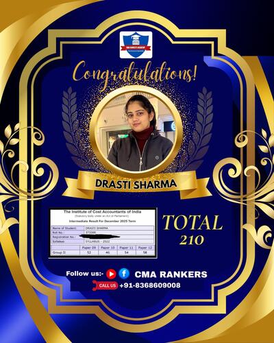 CMA Rankers student result Dec 2025 - Student 19