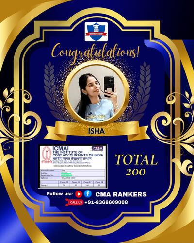 CMA Rankers student result Dec 2025 - Student 21