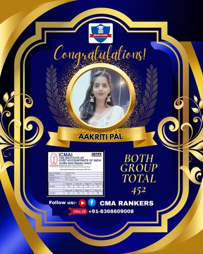 CMA Rankers student result Dec 2025 - Student 24