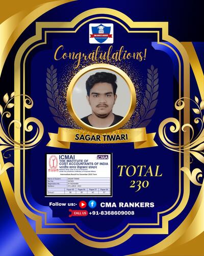 CMA Rankers student result Dec 2025 - Student 26
