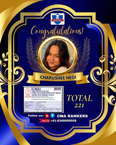 CMA Rankers student result Dec 2025 - Student 37