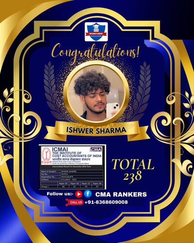 CMA Rankers student result Dec 2025 - Student 39