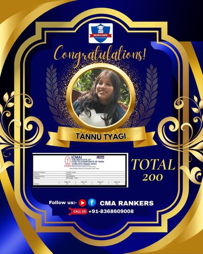 CMA Rankers student result Dec 2025 - Student 42